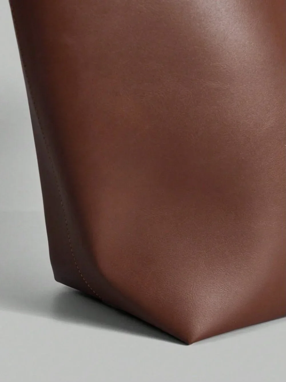 Chocolate Brown Tote Bag with Gold Hardware Accent